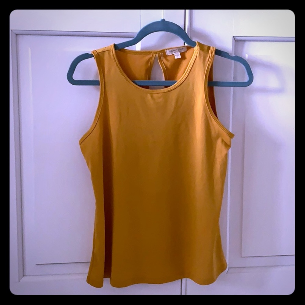Mustard yellow tank with keyhole back